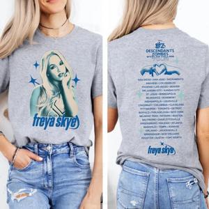 디즈니 디센던츠 좀비 월드즈 콜라이드 투어 프레야 스카이 티셔츠 디즈니랜드 여름 투어 2025 셔츠