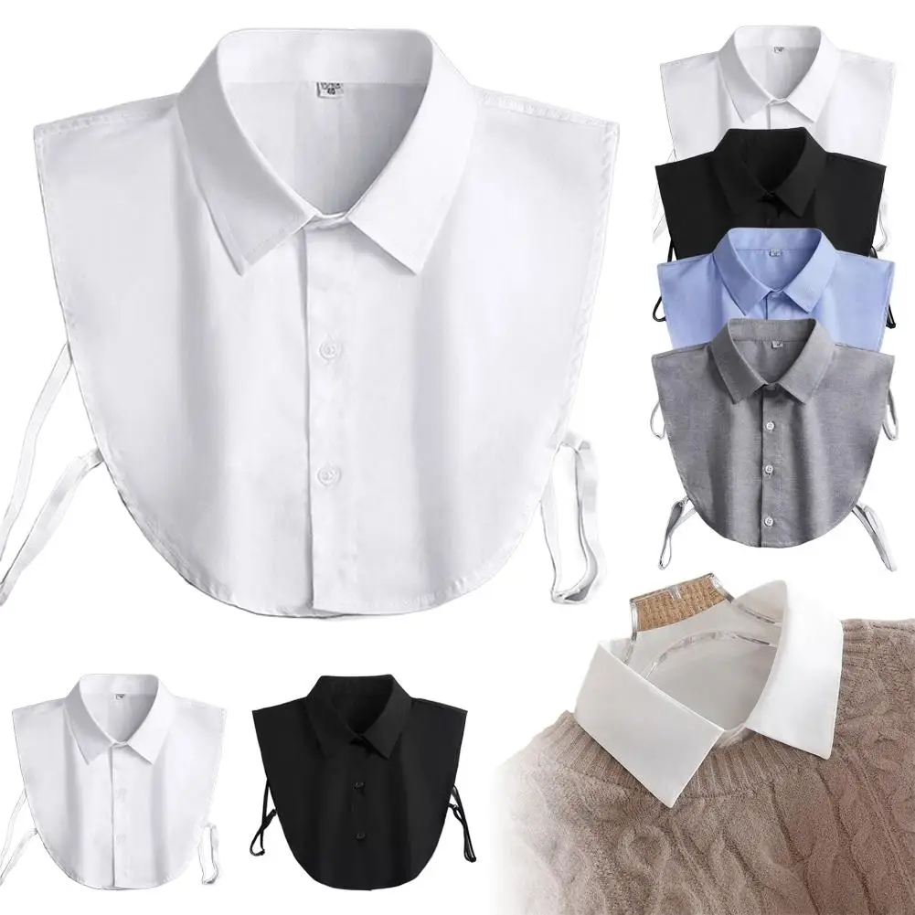 가짜 칼라 블라우스 우아한 러플 엣지 블라우스 다용도 성인 셔츠 정교한 단색 셔츠 독립 포장 셔츠