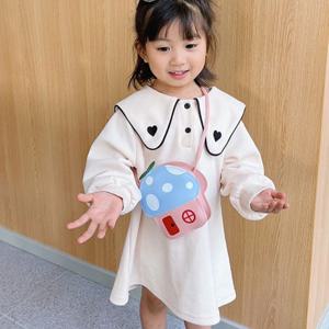 1-5PCS 귀여운 만화 버섯 집 동전 지갑 PU 크로스 바디 백 한국 스타일 소녀 숄더 백 미니 지갑 크리스마스 선물