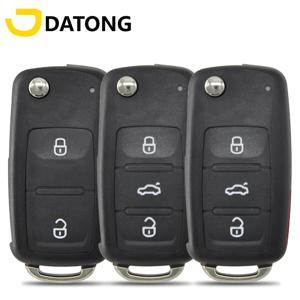 Datong World Filp 자동차 원격 키 쉘 케이스 VW 폭스 바겐 비틀 캐디 골프 제타 폴로 Tiguan Touran 교체 키 하우징