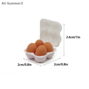 1세트 1:12 인형집 미니어처 계란과 계란 트레이 시뮬레이션 음식 장난감 어린이 인형집 상점 장식 액세서리