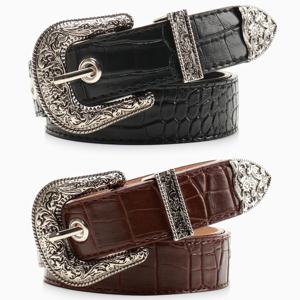 고딕 레트로 여성용 블랙 벨트 패션 캐주얼 청바지 액세서리 거들 힙합 Y2k 걸스 핀 버클 Pu 가죽 허리띠