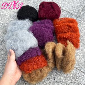 35g/팩 100% 인모 브레이딩 헤어 컬러드 아프로 킨키 벌크 인모 브레이딩 익스텐션용 천연 헤어 락스 브레이드용