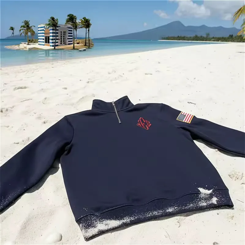 미국 레트로 고딕 에프스타인 자수 레터 오버사이즈 가디건 남성용 Y2K 스트리트 힙합 하라주쿠 패션 스탠드업 칼라 탑