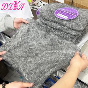 20인치 그레이 아프로 곱슬머리 인모 벌크 50그램/팩 마이크로 트위스트 브레이딩 익스텐션 페루산 레미 헤어 벌크 (로크스 익스텐션용)