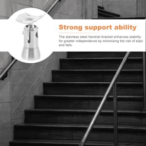 4개 스테인레스 스틸 기둥 액세서리 손잡이 브래킷, 솔리드 캐스팅으로 두꺼워진 계단 난간 실내 데크용 지지대