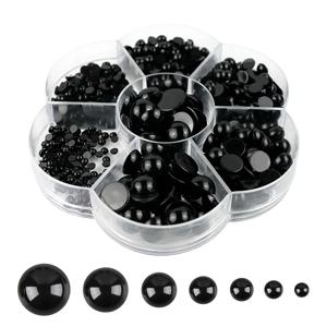 인형 만들기용 플라스틱 눈, 원형 납작한 검은 눈, 인형 장난감, 테디 베어 눈, 인형 눈 액세서리, DIY 3-12mm, 100 개, 500 개