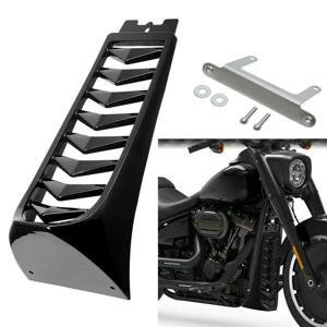 오토바이 비비드 블랙 프론트 턱 페어링 스포일러 Harley Softail Street Bob 브레이크 아웃 Fat Bob 2018-2022 용 하부 라디에이터 커버