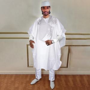 H & D 남아프리카 전통 착용 정장 복장 Bazin Riche Dashiki 복장 셔츠 바지 가운 정장 아프리카 남성 Agbada Ramadan
