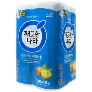 깨끗한나라 키친타올 아껴쓰는 140매 8롤 키친타월