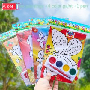 10-30 Pcs DIY 만화 페인트 색칠 낙서 그림 어린이 생일 유치원 파티 선물 다시 학교 보상 카니발 선물