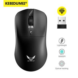 2.4G 무선 마우스 인체 공학적 조정 가능한 800-1200-1600 DPI PC/노트북/Macbook Pro 용 경량 충전식 오피스 게임용 마우스