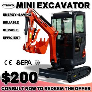 맞춤형 EURO 5 EPA 엔진 굴삭기 1.2 톤 1.8 톤 Kubota 엔진 미니 굴삭기 다기능 캐빈 빠른 배송