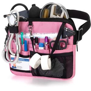 간호사 패니 팩 조절 가능한 허리 스트랩이있는 멀티 포켓 허리 주최자 벨트 간호사 허리 파우치 주최자 파우치 휴대용