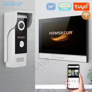Tuya 스마트 APP WIFI HD 10인치 비디오 도어폰 출입 인터콤 시스템 4선 IP65 1080P 초인종 카메라 녹화 스냅샷