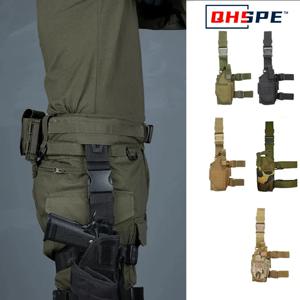 유니버설 홀스터 드롭 레그 허벅지 총 홀스터 사냥 군사 Airsoft 글록 베레타 권총 주머니 오른손 총 권총 케이스