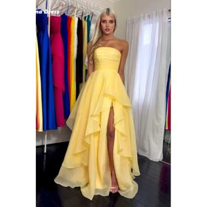 레나 A라인 고급 여성 이브닝 드레스 럭셔리 2025 맞춤 제작 특별한 날을 위한 사이드 슬릿 드레스