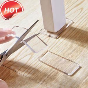 4PCS 방진 실리콘 패드 세탁기 용 미끄럼 방지 매트 투명 다기능 홈 욕실 휴대용 플레이스 매트