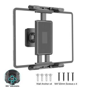 태블릿 벽걸이, 360 °   회전형 태블릿 홀더 스탠드, 견고한 베이스, 주방 벽걸이형 아이패드/아이폰/모든 4.7-15인치 기기 호환