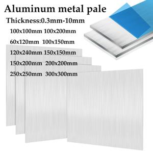 1-5pcs 두께 0.3mm-10mm 알루미늄 시트 100x100mm/150x150mm/200x200mm 알루미늄 합금 사각 플레이트 광택 플레이트 시트