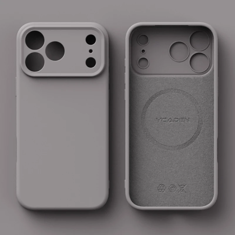 오리지널 액체 실리콘 마그네틱 폰 케이스 아이폰 17 16 15 14 13 12 프로 맥스 플러스 17 에어용 맥세이프 무선 충전 커버 아이폰16프로 케이스