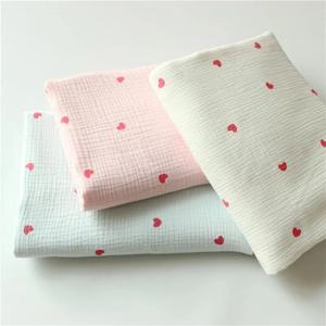 135x50cm 부드러운 이중층 거즈 아동복 원단, 면 모슬린 버블 파자마 및 홈웨어 재봉 천으로 제작