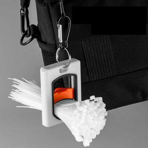 사각형 케이블 타이 정리함 형광 케이블 타이 정리함 휴대용 재사용 가능한 보관 케이블 타이 홀더 케이블 타이 보관 도구