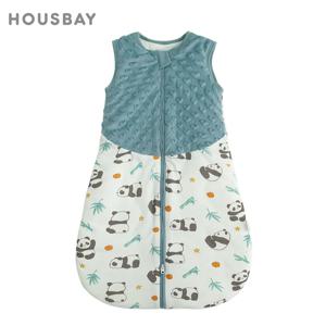 아기 수면 가방 0-18개월 편안한 두두 패치워크 귀여운 팬더 프린트 가을 방한 아기 수면 주머니