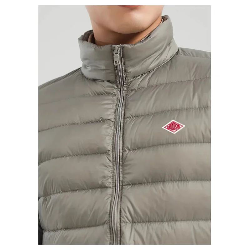 가을 겨울 일본 수출 남녀 공용 긴 소매 자수 로고 지퍼 외출용 얇은 후드 재킷 따뜻하고 방풍