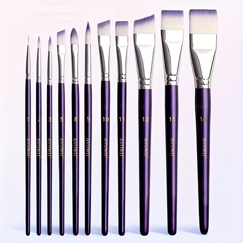 전문적인 페인팅 브러쉬 세트, 예술적 메이크업 및 디자인을 위한 넓고 섬세한 브러쉬, 얼굴 및 바디 아트 브러쉬
