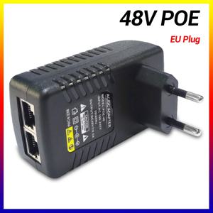 CCTV 보안 감시 POE 전원 공급 장치 어댑터 48V 0.5A EU/US 플러그 인젝터 이더넷 IP 카메라 POE 스위치 NVR 라우터