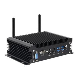 DC12V-19V 팬리스 산업용 PC 인텔 코어 4세대-13세대 프로세서 2x RS232 2x 이더넷 8xUSB HDMI VGA 미니 PCIE 윈도우11/10 리눅스