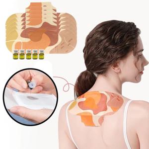 1/6PCS 쑥 에센셜 오일 핫 컴프레스 패치 자체 접착식 자체 발열 목 복부 보온 패드 겨울 워밍업 패치