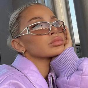 Y2k 선글라스 여성 남성 대형 브랜드 디자이너 그라디언트 고글 선글라스 Steampunk 안경 음영 안경 거울 안경