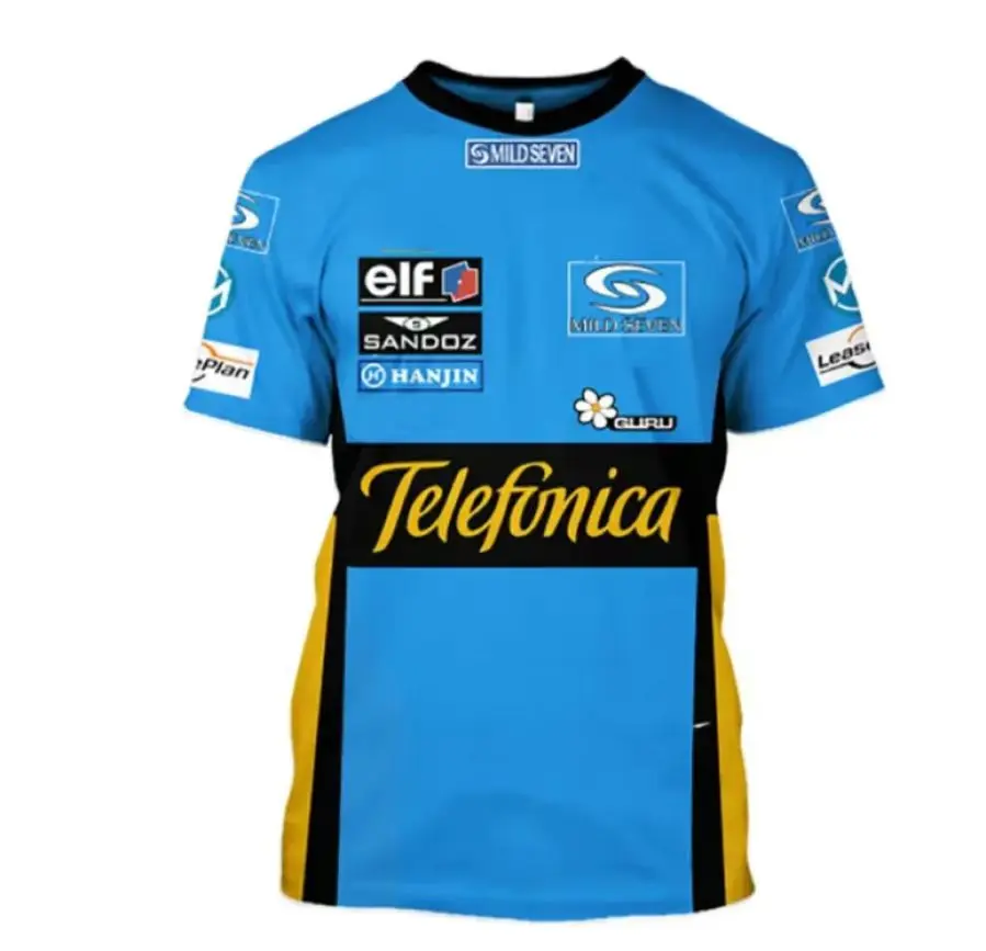 반팔 라운드 넥 티셔츠 스포츠 접이식 익스트림 스포츠 대형 클래식 레트로 캐주얼 레이싱 사이클링 야외 여름