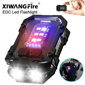 클립이있는 미니 키 체인 손전등 슈퍼 밝은 포켓 토치 라이트 LED 마그네틱 COB EDC 미니 키 체인 손전등 충전식