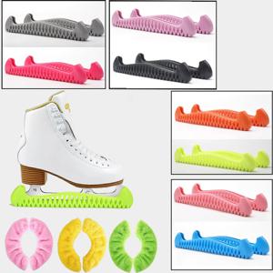 신축성 있는 피겨 스케이팅 블레이드 커버 TPU 소프트 블레이드 가드 (아이스하키용) 조절 가능한 피겨 스케이트 보호 커버