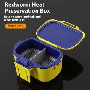 다용도 낚시 미끼 상자 물고기 후크 미끼 가짜 미끼 상자지렁이 및 살아있는 미끼를 위한 절연, 통기성 수분 유지,