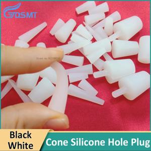 블랙/화이트 콘형 실리콘 홀 플러그 원뿔형 고무 밀봉 병 마개 작업물 보호 플러그