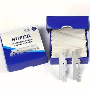 100개 단면 면도날 - 남성용 스테인리스 스틸 안전 면도기, 이발사급 면도 도구