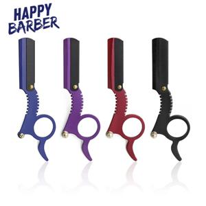 전문가용 스테인리스 수동 면도기 클립온 면도기 남성용 얼굴 면도 눈썹 정리 헤어 제거 면도기 홀더