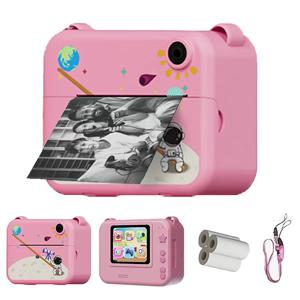 어린이 카메라 디지털 어린이 카메라 1080P HD 미니 열전사 프린터 비디오 레코더 즉시 인쇄 사진 기능 포함 어린이를 위한 축제 선물