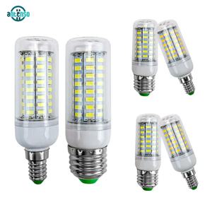 LED 전구 E27 E14 Led 촛불 전구 AC 220V Lampada 테이블 옥수수 램프 Led 24 36 48 56 69 72leds Bombilla 샹들리에 조명