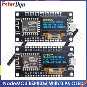 NodeMCU ESP8266 V3 개발 보드, 0.96 인치 OLED 디스플레이 CH340 ESP-12F WiFi 모듈 TYPE-C USB, Arduino/Micropython용
