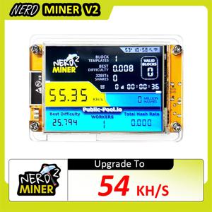 NerdMiner V2 해시레이트, 스마트 디스플레이, 코인 솔로, 복권, Nerd Miner, Bitcoin Miner ESP32-2432S028R, 49 k/S, 2.8인치