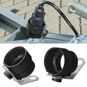 원형 트레일러 플러그 홀더 커넥터 트레일러 먼지 보호 플러그 ABS 어댑터 7/13핀 플러그용 트럭 히치 자동차 액세서리