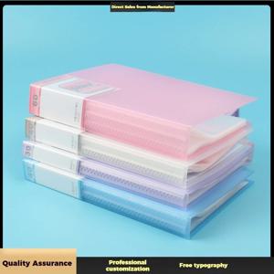 캔디 컬러 A5 두꺼운 초등학생 단어 카드 보관 폴더 다층 투명 영수증 문서 가방