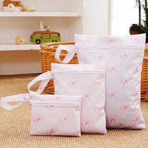 Elinfant 3PCS 수영복용 휴대용 방수 습식 건식 가방, 천 기저귀용 기저귀 가방, 세탁 가능 재사용 가능한 보관 가방