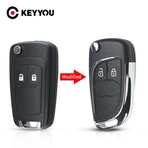 KEYYOU OPEL Insignia Astra Zafira Mokka Agila Corsa Meriva Signum Tigra Mando 용 Chevrolet Cruze 용 원격 자동차 키 케이스