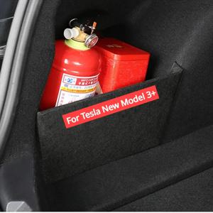 테슬라 모델 3 하이랜드 2024 용 트렁크 파티션, 양측 트렁크 보관 정리함, 인테리어 장식 액세서리 수정